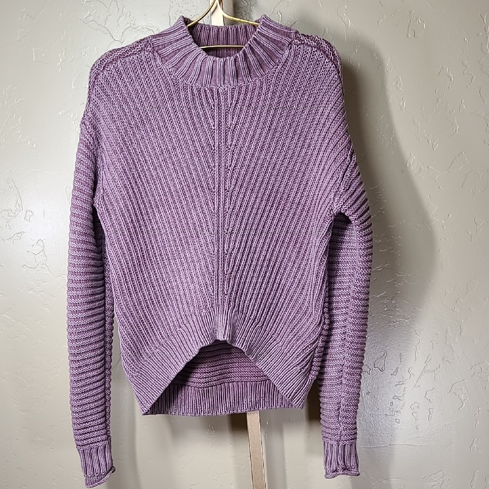 Lucky Brand Lavender Cowl Neck Sweater